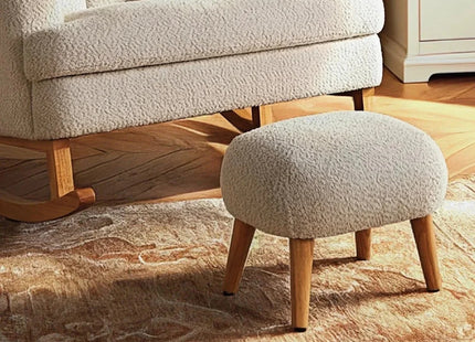 CuddleCo Etta Cuddle Nursing Chair & Foot Stool - Boucle Mushroom
