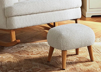 CuddleCo Etta Cuddle Nursing Chair & Foot Stool - Boucle Off-White