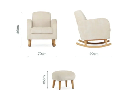 CuddleCo Etta Nursing Chair & Footstool - Sand