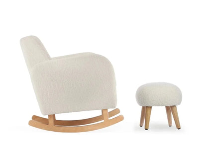 CuddleCo Etta Nursing Chair & Foot Stool - Boucle Off-White