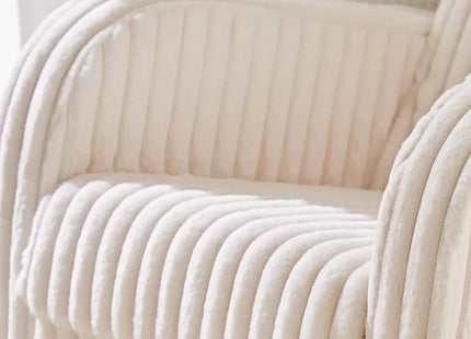 CuddleCo Etta Nursing Chair - Faux Fur Cream