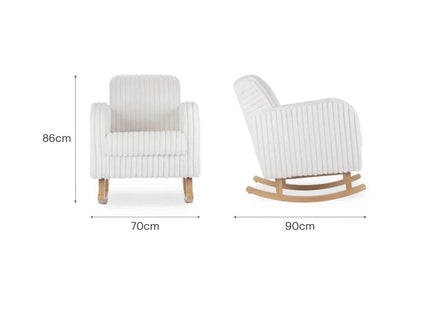 CuddleCo Etta Nursing Chair - Faux Fur Cream
