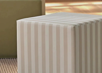 CuddleCo Soft Play Cubes 2 Piece - Cookie Stripe/Olive
