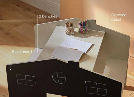 CuddleCo Play House Desk for 2 - Pebble