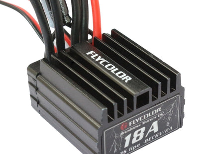 Flycolor Thunder Series 18A Sensorless Brushless Electronic Speed Controller for RC Car, 18A