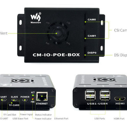 Raspberry Pi Compute POE Mini Computer (CM-IO-POE-BOX-UK)