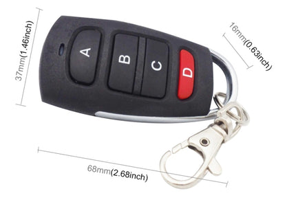 433MHz Copy Type Wireless Industrial 4 Buttons Copy Remote Control Transmitter