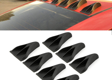 7 PCS Universal Car Eagle Claw Style Shark Fin Diffuser Vortex Generator Roof Spoiler, Carbon Fiber