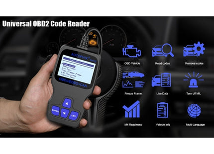 AUTOPHIX OM123 Car Portable OBD2 Scanner Car Diagnostic Tool OBD 2 Automotive Scanner EOBD Code Reader, OM123 (Orange)
