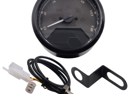 Motorcycle LCD Digital Tachometer Speedometer Odometer Gauge, CS-363