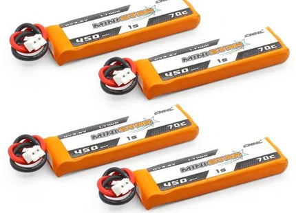 4x CNHL MiniStar HV 450mAh 3.8V 1s 70C Lipo Battery