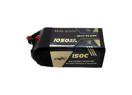 CNHL Ultra Black 1050mAh 22.2V 6S 150C Lipo Battery XT60