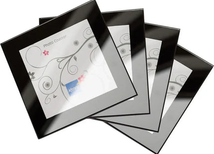 Kenro Acrylic Photo Coasters with Holder - Set of 4