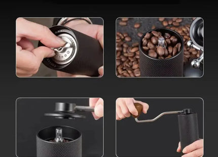 COFFA Manual Coffee Grinder Stainless Steel Burr Adjustable Hand Crank Portable