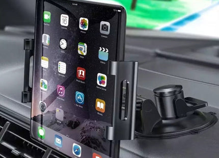 Car Dashboard Tablet Holder PVC Suction Cup Windshield Bracket + Tray