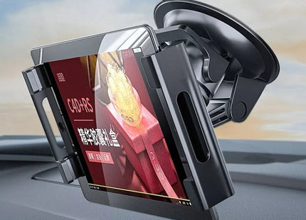 Car Dashboard Tablet Holder PVC Suction Cup Windshield Bracket + Tray