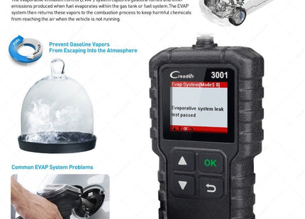 Launch Creader CR3001 Car Color Screen Code Reader OBD2 Fault Detector Diagnostic Tool, Launch Creader CR3001
