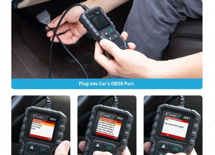 Launch Creader CR3001 Car Color Screen Code Reader OBD2 Fault Detector Diagnostic Tool, Launch Creader CR3001