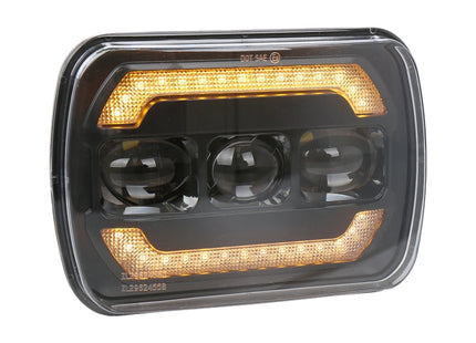 2073S 1 Pair 7 inch Car Square Headlight Work Light, 2073S