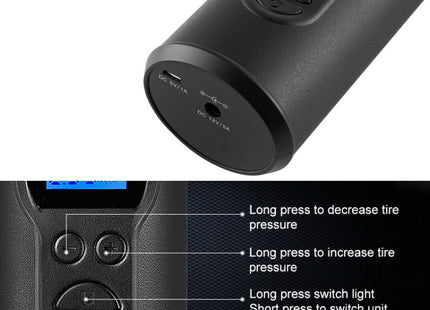 LCD Digital Display Rechargeable Portable Electric Air Pump With COB Light