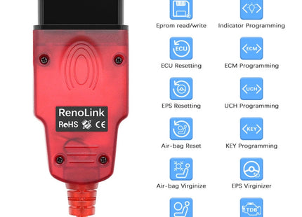 For Renault Renolink V2.10 Car Diagnostic OBD OBD2 ECU Programmer ECM UCH Key Programmer Tool, V2.10