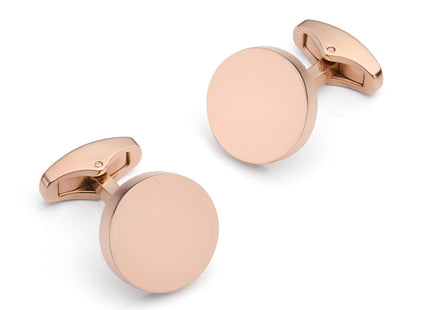 Round Cufflinks In Rose Gold