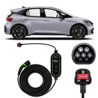 Type 2 to 3 Pin Charging Cable / 10M / 6amp – 12amp Adjustable (2.3kW)