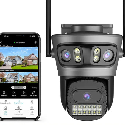 Camera Outdoor Auto Tracking Multi Screens 5X Digital Zoom PTZ Security Protection