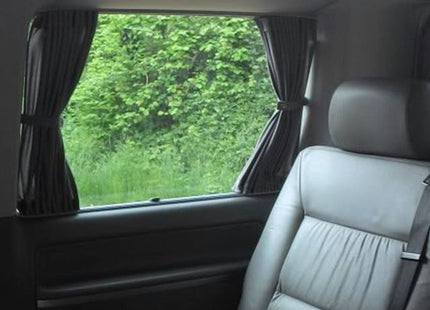 For Vauxhall Vivaro Window Curtains Eco-Line Black | Camper Van Curtains | Van-X