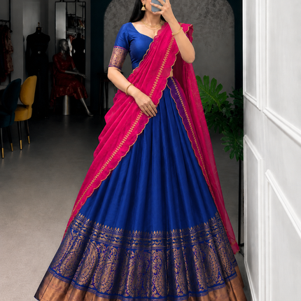 Onam Neelanjana Half Saree Set