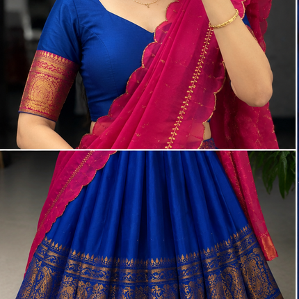Onam Neelanjana Half Saree Set