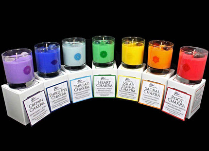 Complete Chakra Crystal Infused Scented Candle Set