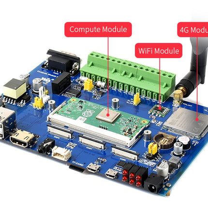 IoT Base Board for Raspberry Pi Compute w/ PoE, 4G [SL4]