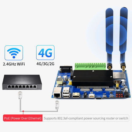 IoT Base Board for Raspberry Pi Compute w/ PoE, 4G [SL4]