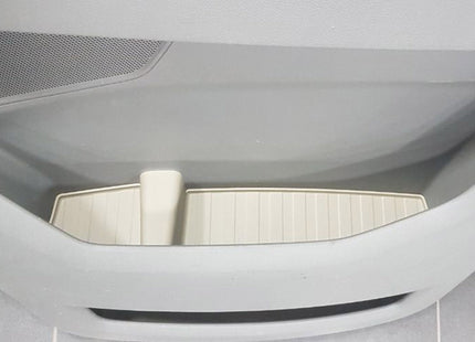 For MAN TGE / VW Crafter New Shape Door Pocket Rubber Liner Inserts Grey | Anti-Rattle Door Mats | Van-X