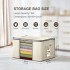 Portable Clothes Storage Bag with Handles & Zipper
