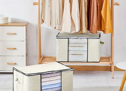 Portable Clothes Storage Bag with Handles & Zipper