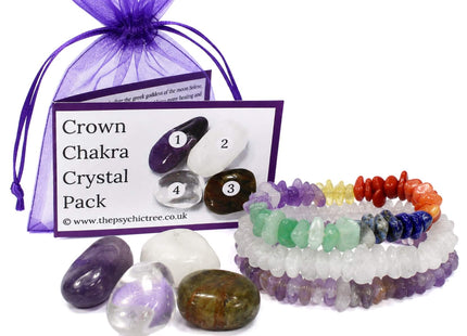 Crown Chakra Healing Crystals & Bracelets Collection