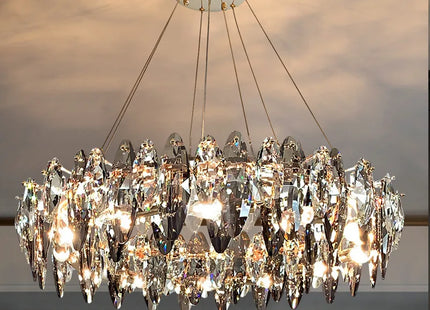 Crystal Gold Silver Designer Chandelier