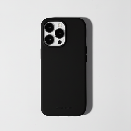 Black Liquid Silicone iPhone 16 Pro Case - MagSafe Compatible | The Classic Case
