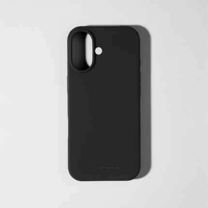 Black Liquid Silicone iPhone 16 Case - MagSafe Compatible | The Classic Case