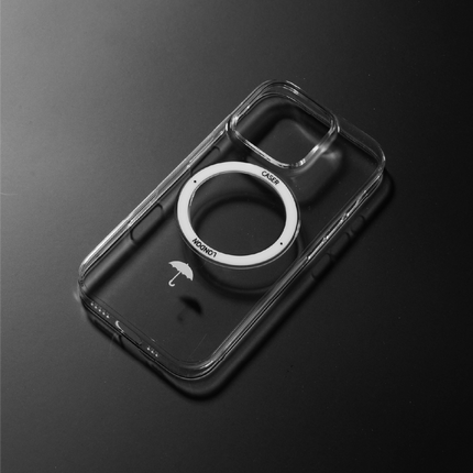 Slim Clear iPhone 16 Pro Case with White MagSafe Ring - Umbrella Icon | The Iconic Slim