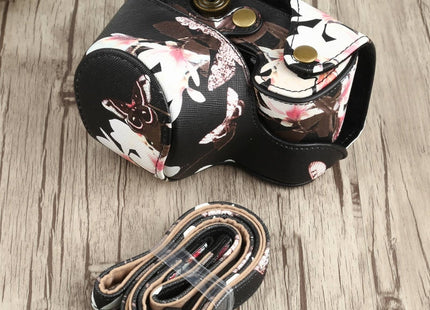 Flower Pattern PU Leather Camera Case for Sony A6000 / A6300 / A6400 / Nex 6