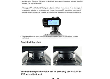 Godox X2T-P E-TTL II Bluetooth Wireless Flash Trigger for Pentax, X2T-P for Pentax