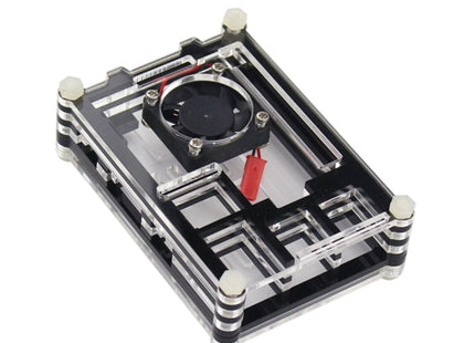 9 Layers Acrylic Box Shell Case with Cooling Fan for Raspberry pi 3