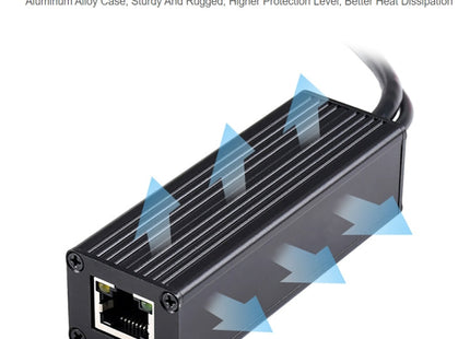 Waveshare Metal Case Gigabit PoE Splitter, 5V 2.5A Type-C Out