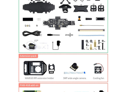 Waveshare WAVEGO 12-DOF Bionic Dog-Like Robot, Basic Version, Basic Version
