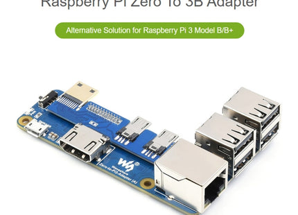 Waveshare Raspberry Pi Zero To 3B Adapter for Raspberry Pi 3 Model B/B+, Pi Zero To 3B