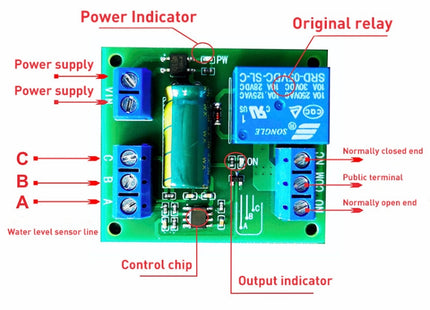 12V Full Auto Water Level Control Switch Module Water Tank Liquid Level Sensor Automatic Pumping Device, 12V