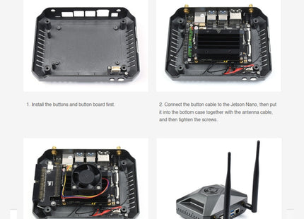 Waveshare Aluminum Case Type F for Jetson Nano Development Kit
